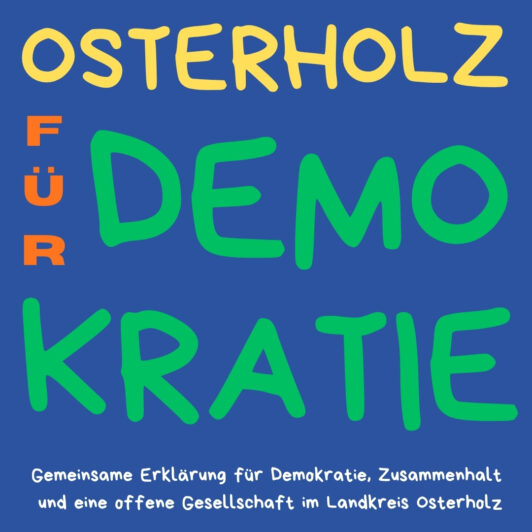Osterholz für Demokratie Instagram – blau – Osterholz für Dem
